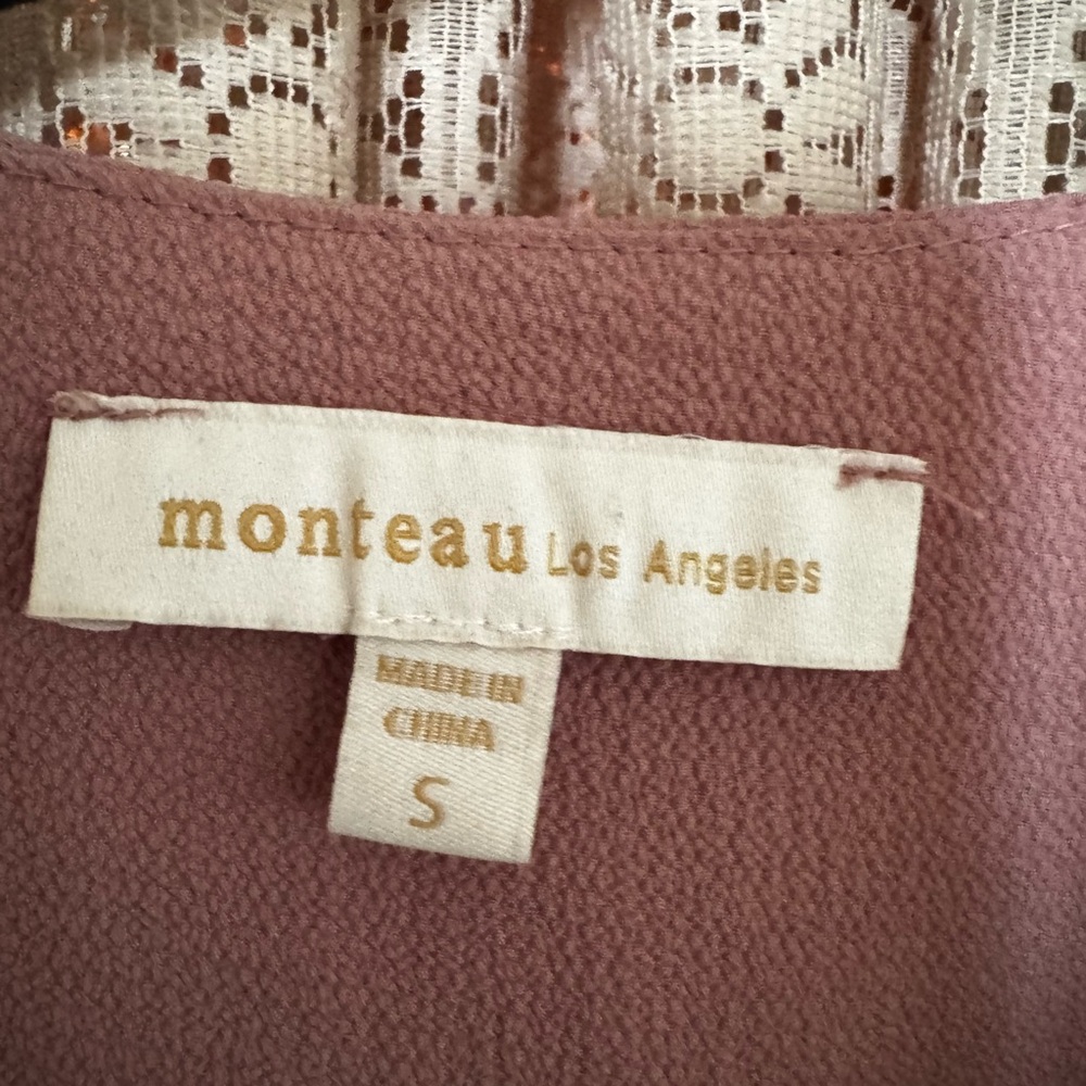 Pink Ruffle short Sleeve Wrap Top - Picture 3 of 3